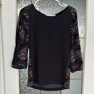 Scotch & Soda Navy and Red Paisley Blouse